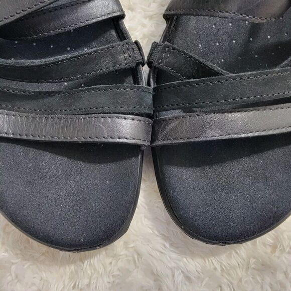ECCO Women's Summer Cross Strap Leather And Suede Sandal, EU 38 US 7 Black EUC - Picture 6 of 16